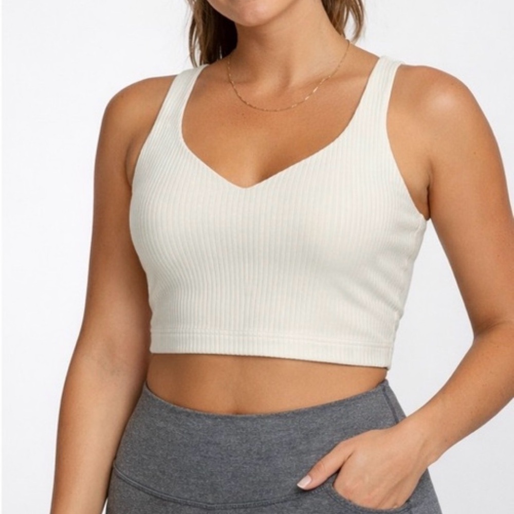 Lululemon Ribbed Align Tank Top- Cream/Shimmer
